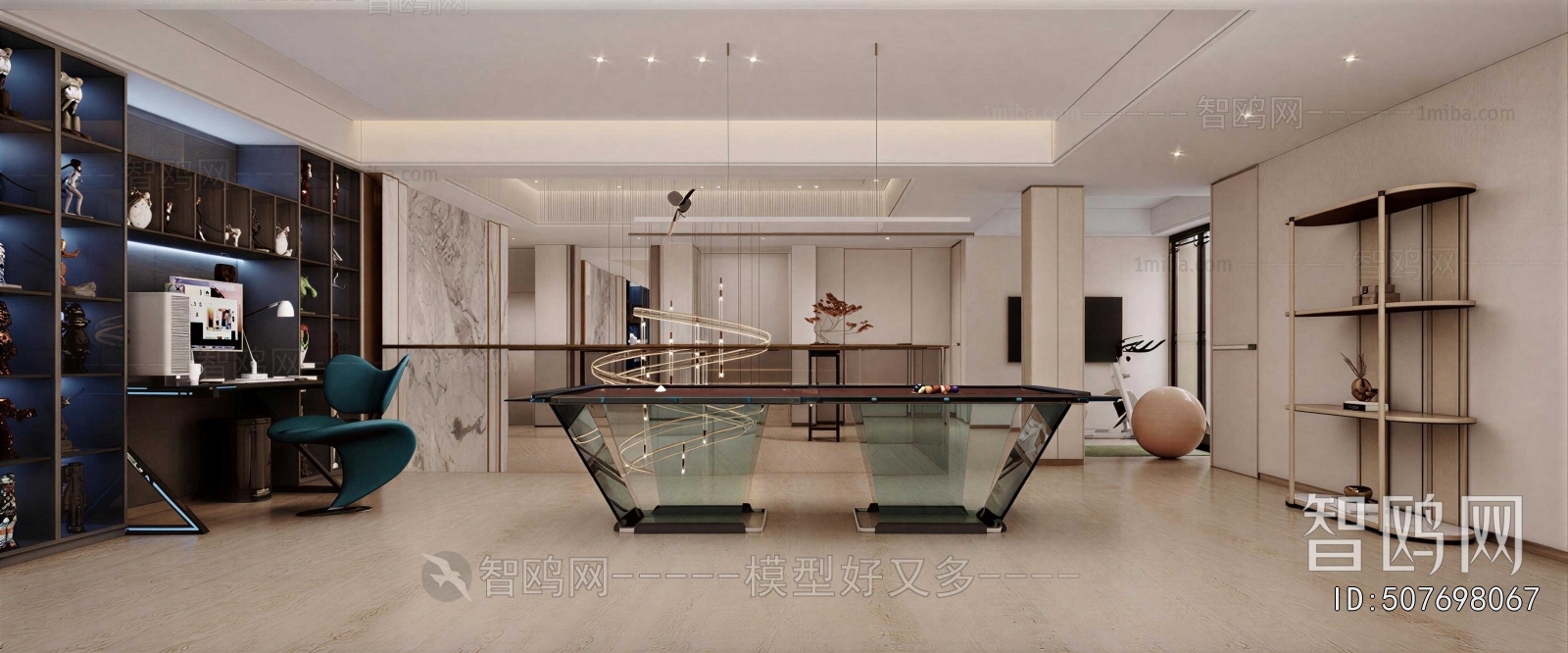 Modern Billiards Room