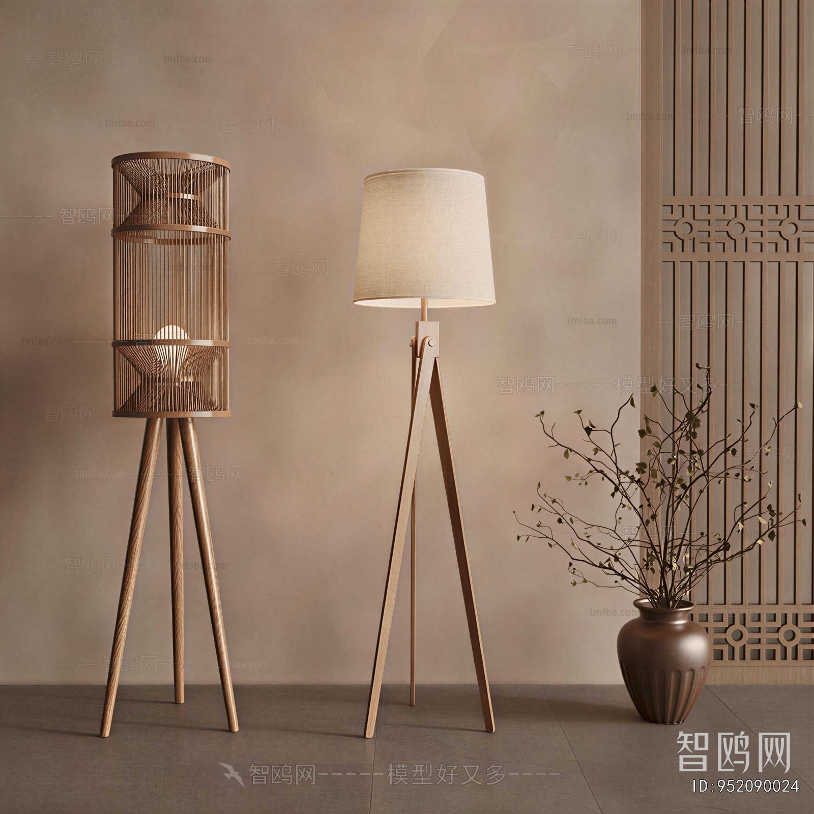 Wabi-sabi Style Floor Lamp