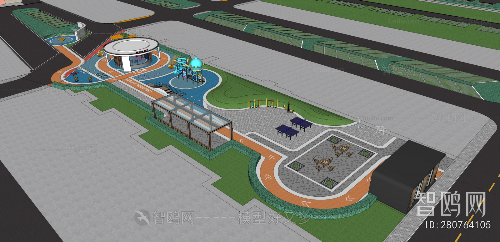 Modern Park Landscape
