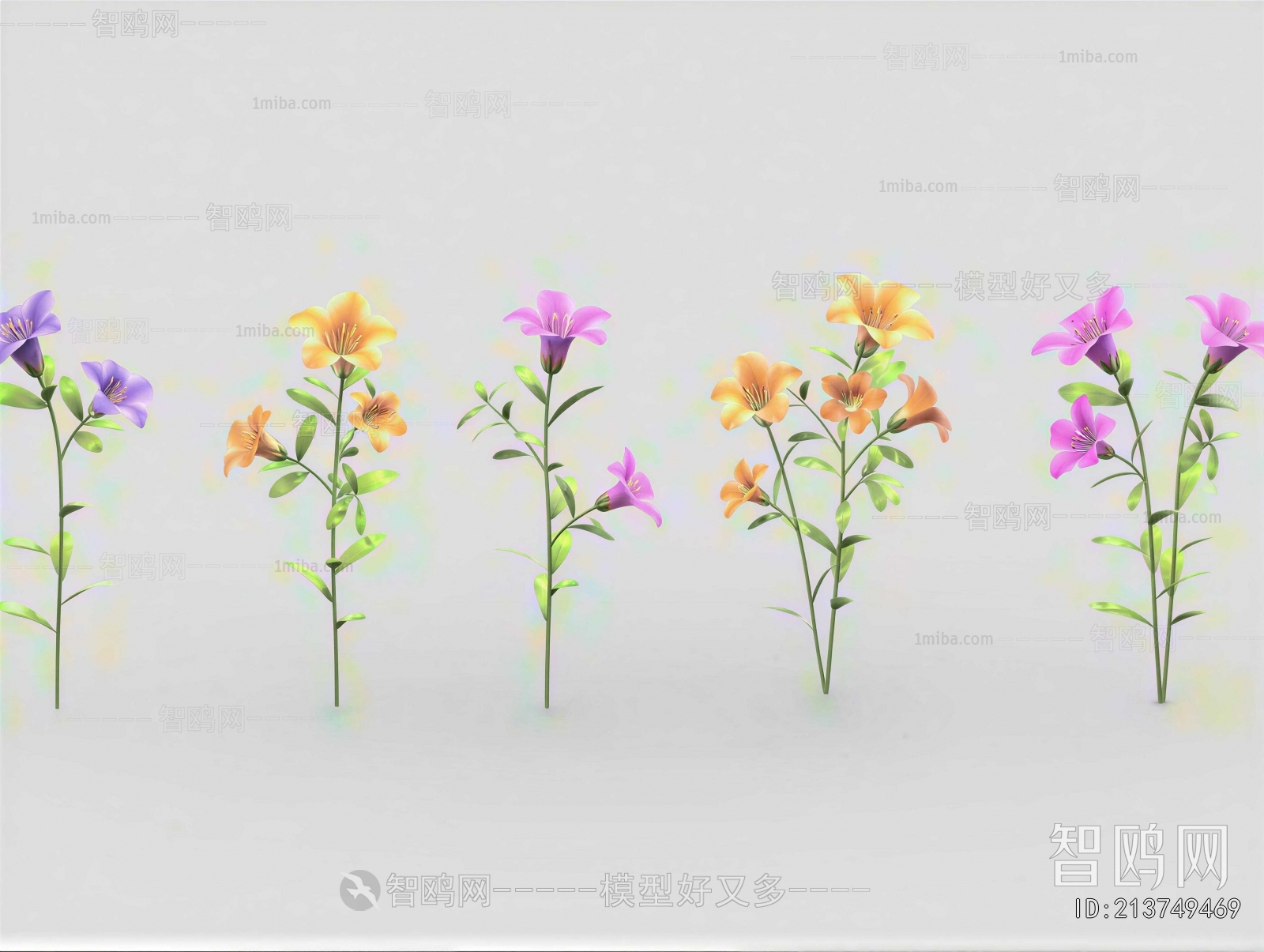 Modern Flowers And Grass