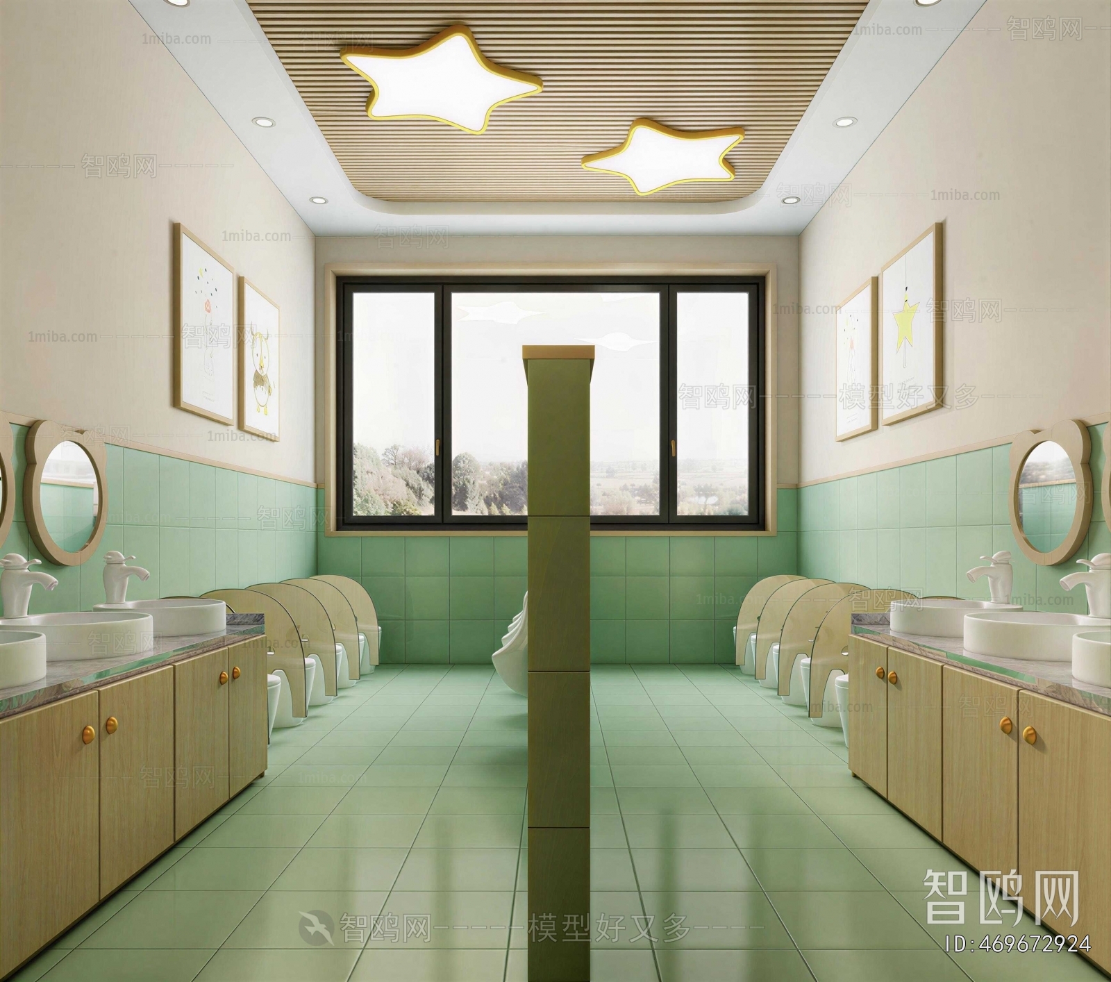 Modern Children's Restroom