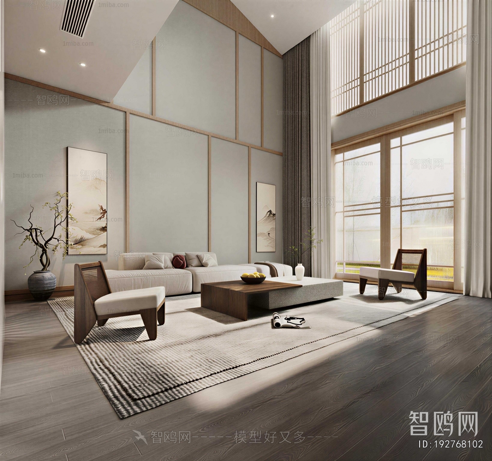 New Chinese Style A Living Room