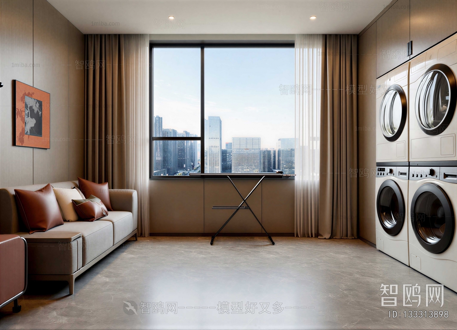 Modern Balcony Laundry Room