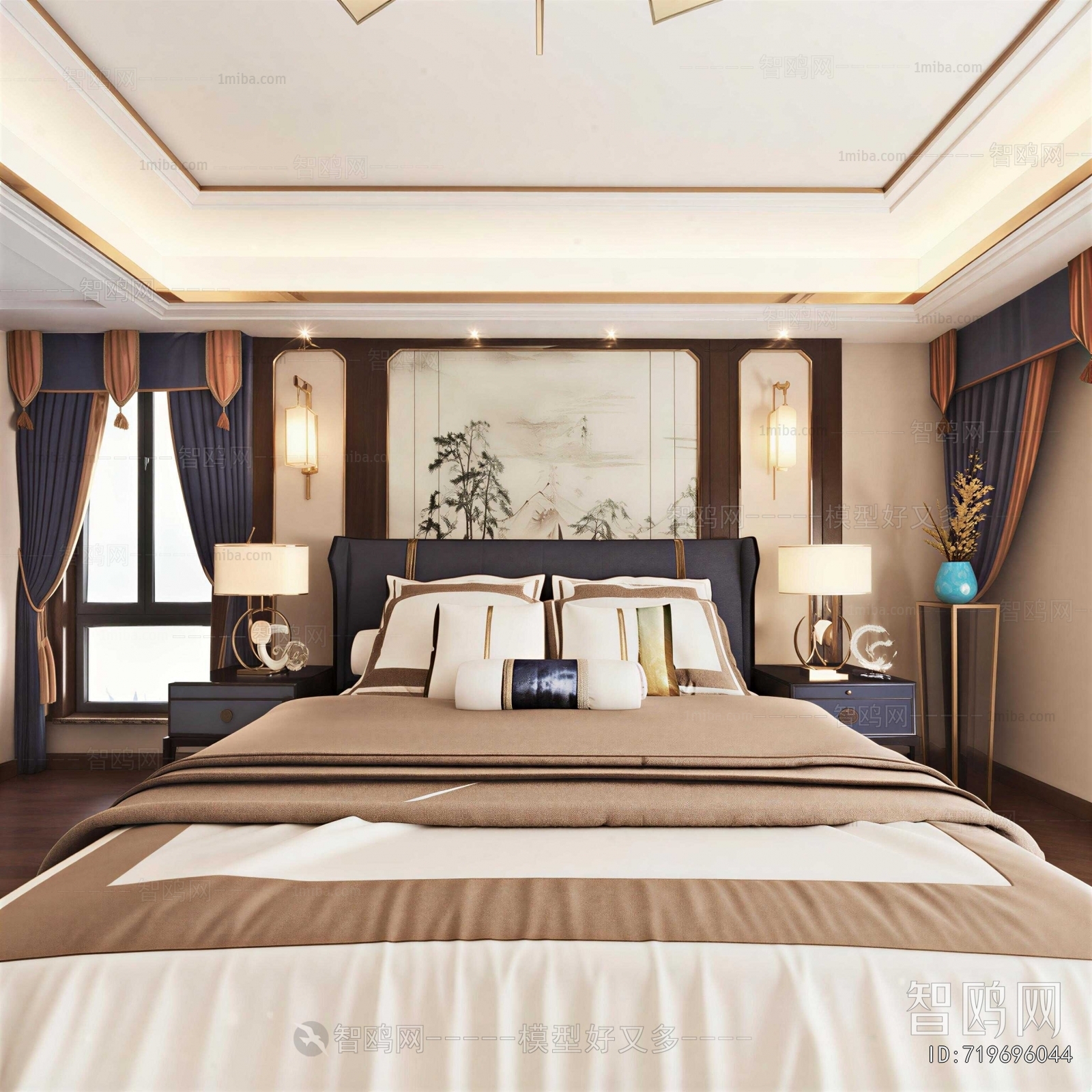 New Chinese Style Bedroom