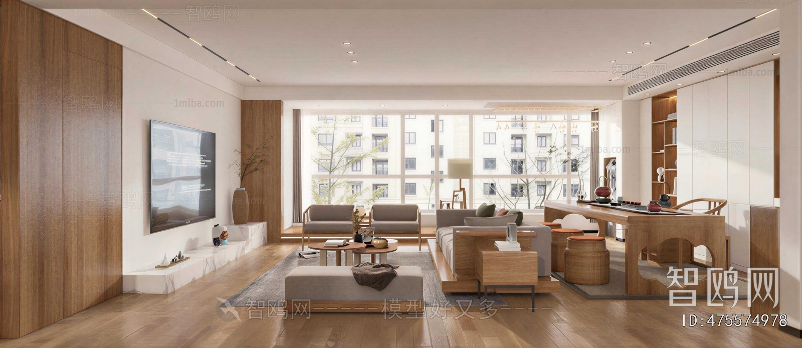 New Chinese Style A Living Room