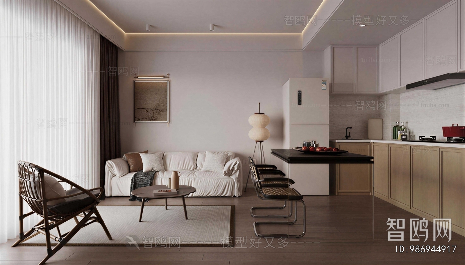 Wabi-sabi Style A Living Room