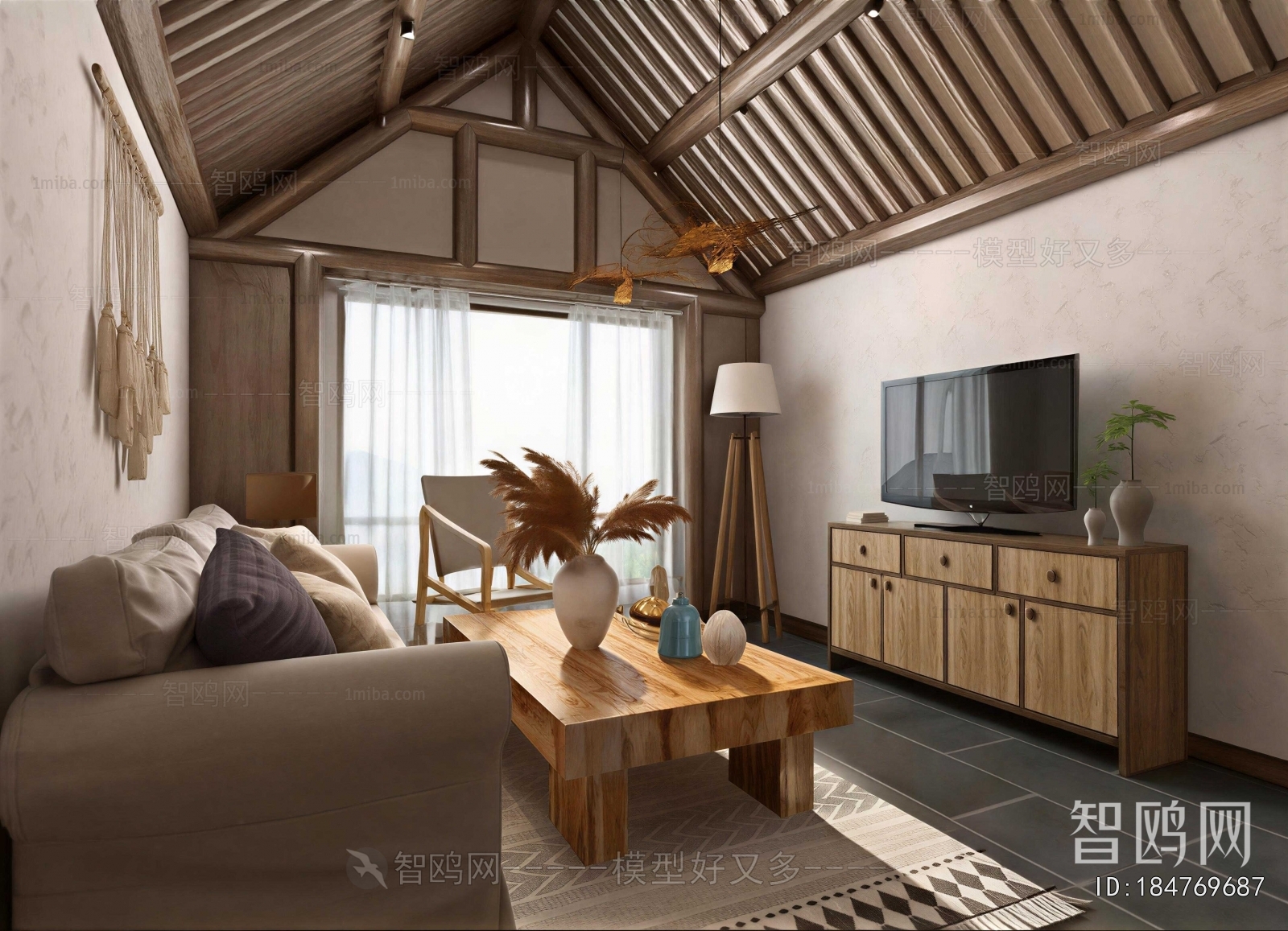 Wabi-sabi Style A Living Room
