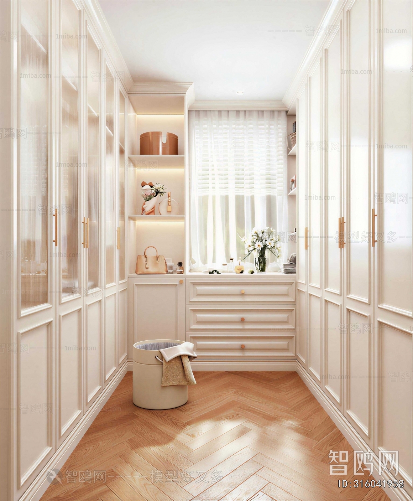 French Style Clothes Storage Area