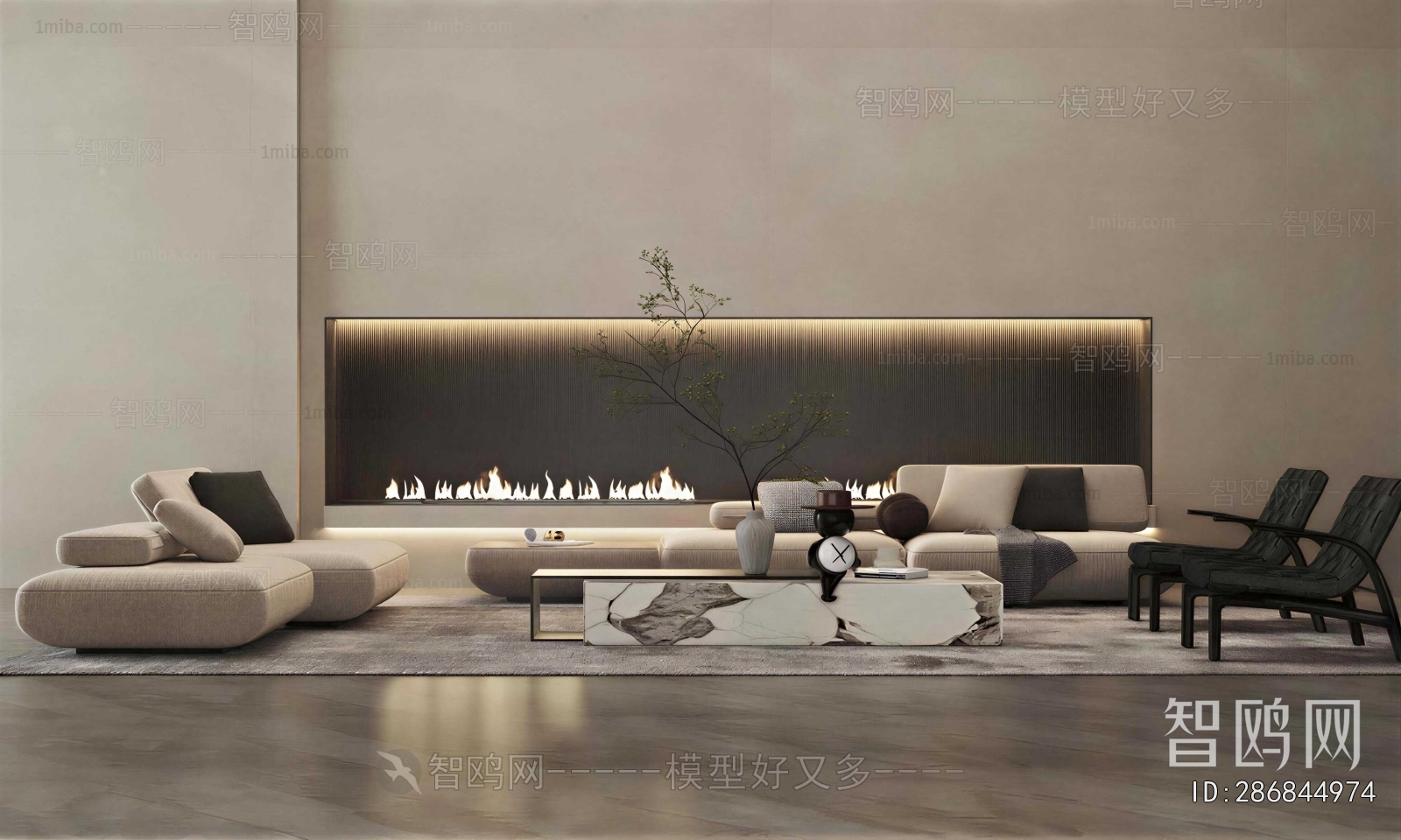 Wabi-sabi Style Sofa Combination