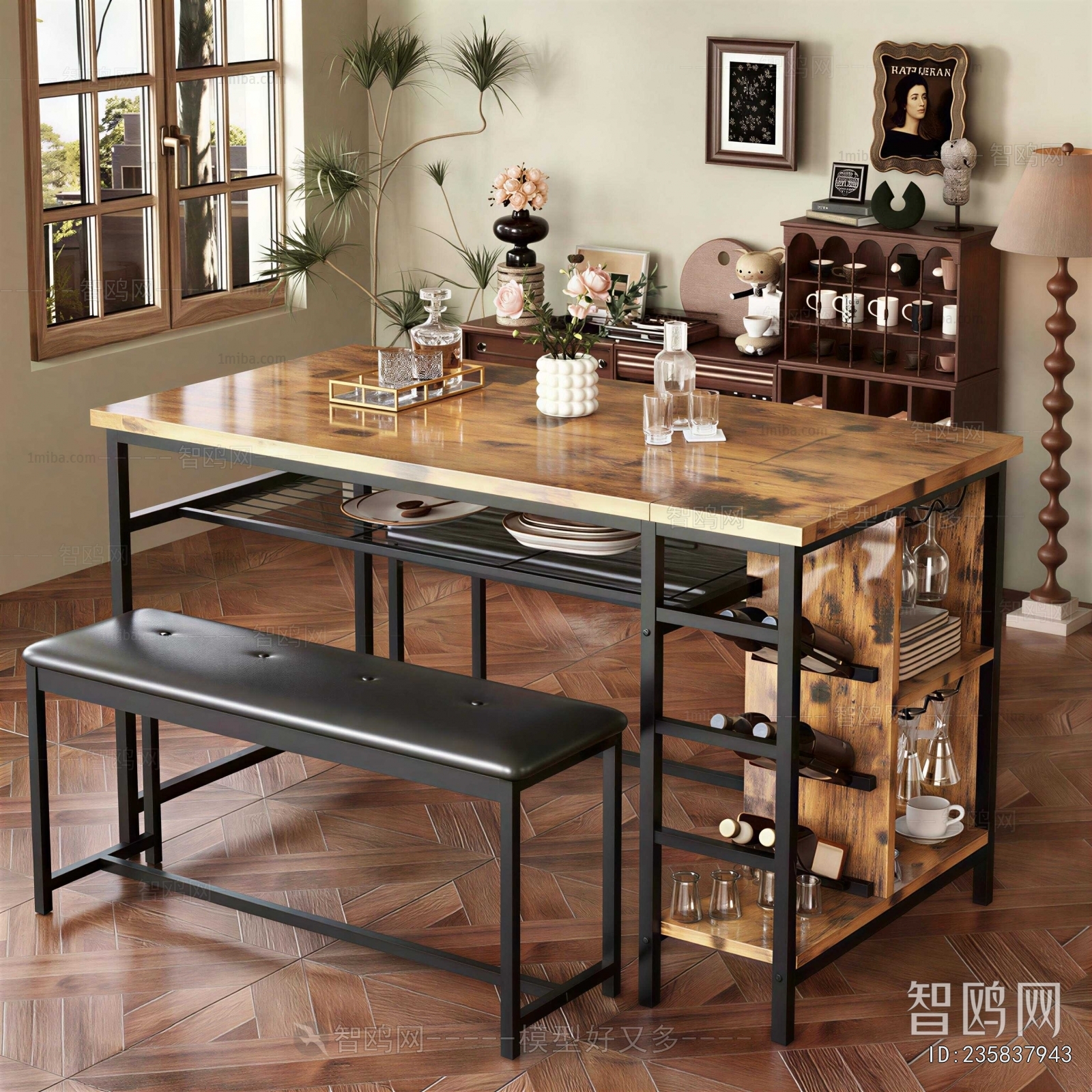 Industrial Style Dining Table And Chairs