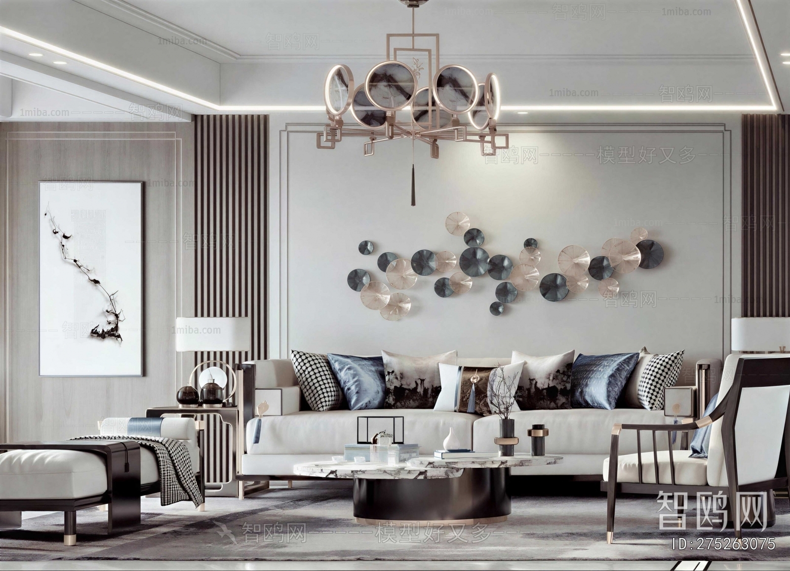 New Chinese Style A Living Room