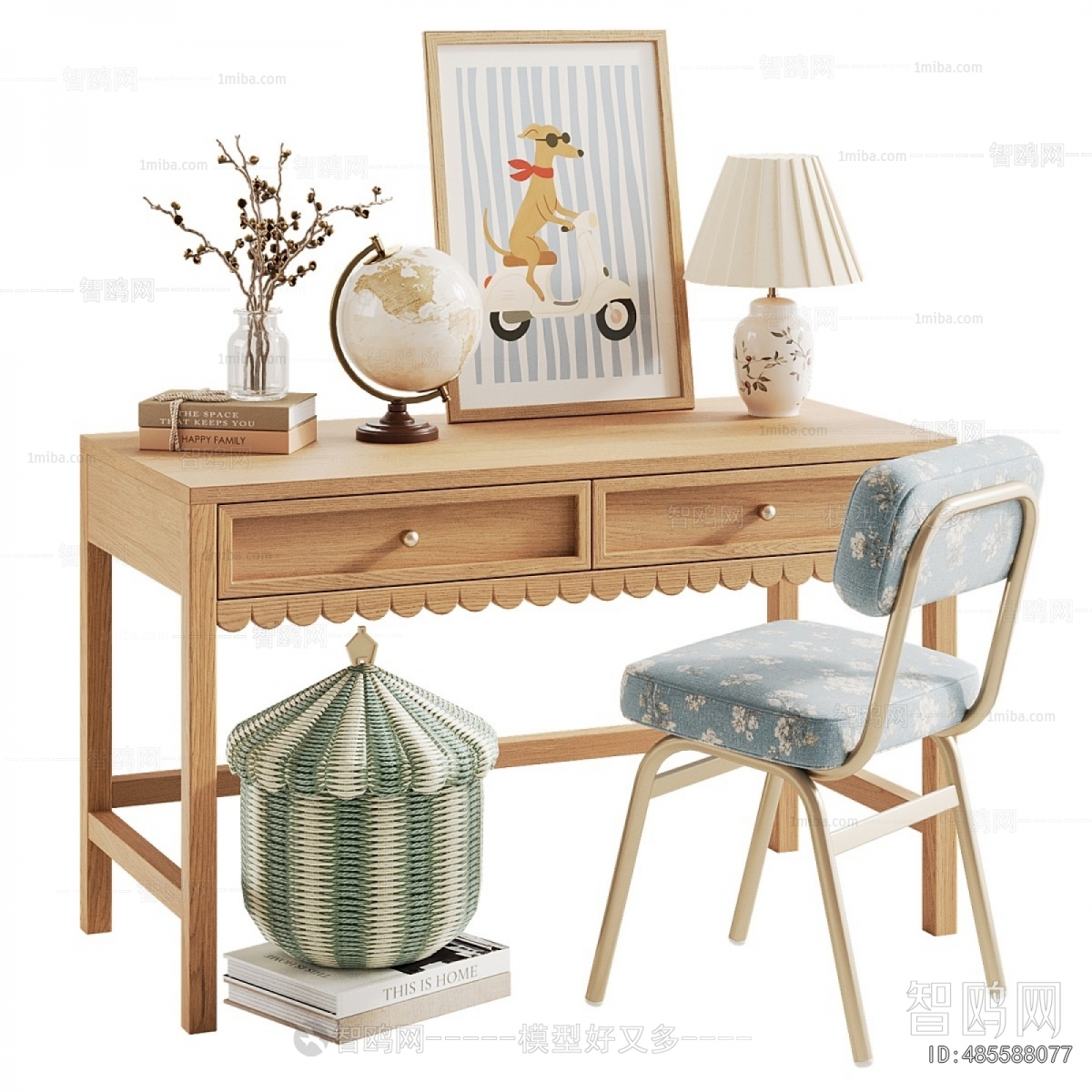 Nordic Style Computer Desk And Chair