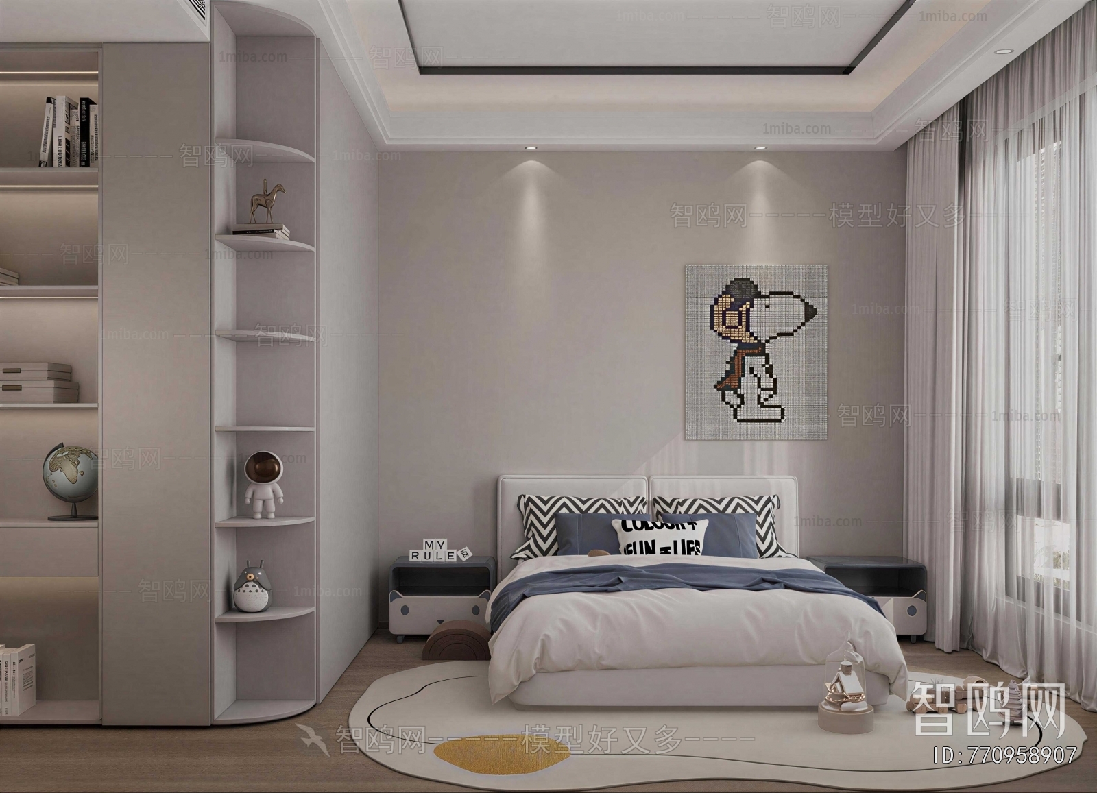 Modern Boy's Room And Son's Room