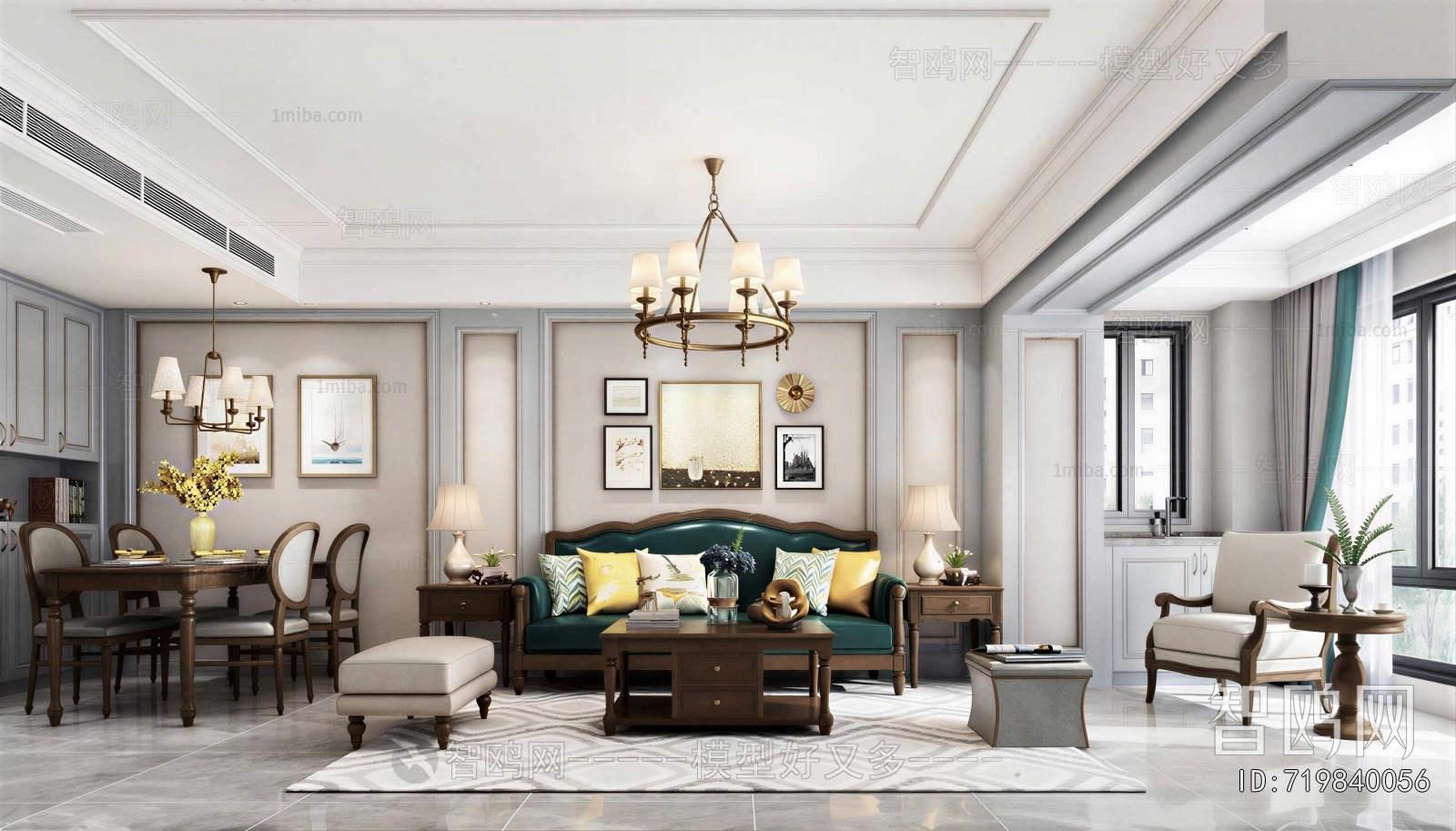 American Style A Living Room