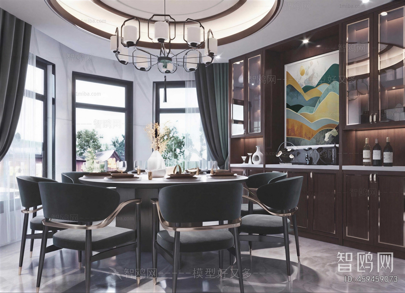 New Chinese Style Dining Room