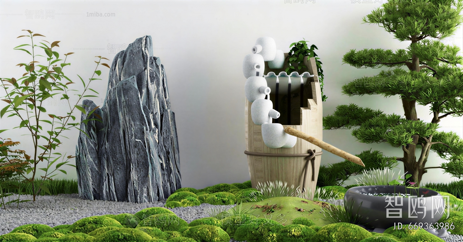 Japanese Style Rockery Waterscape