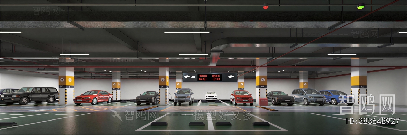 Modern Underground Parking Lot