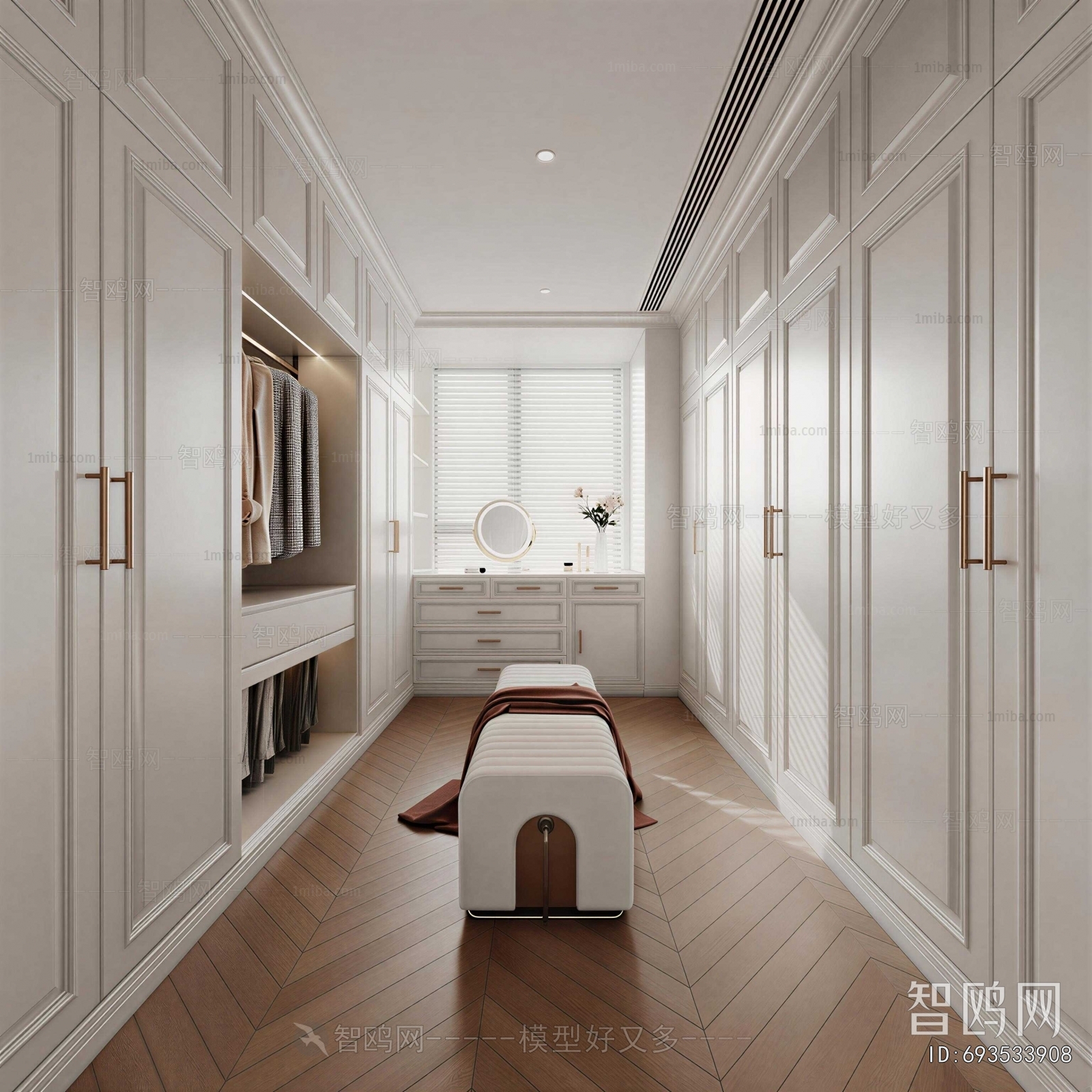 Simple European Style Clothes Storage Area
