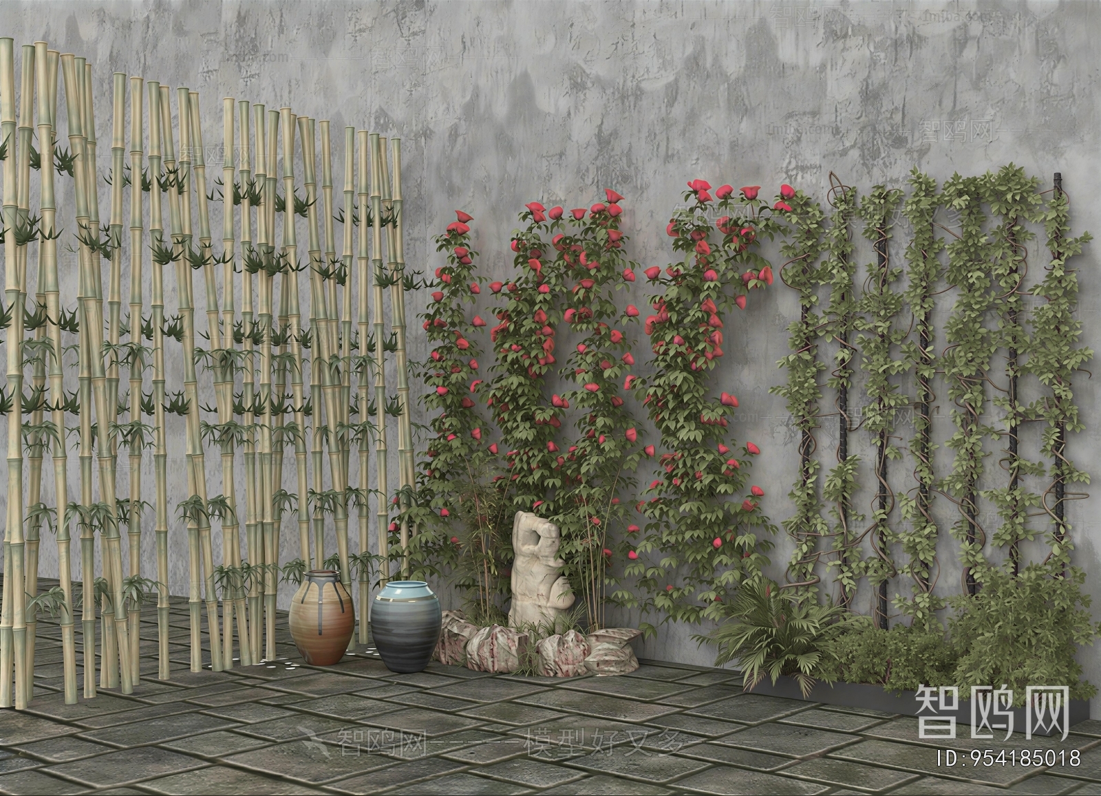 New Chinese Style Courtyard/landscape