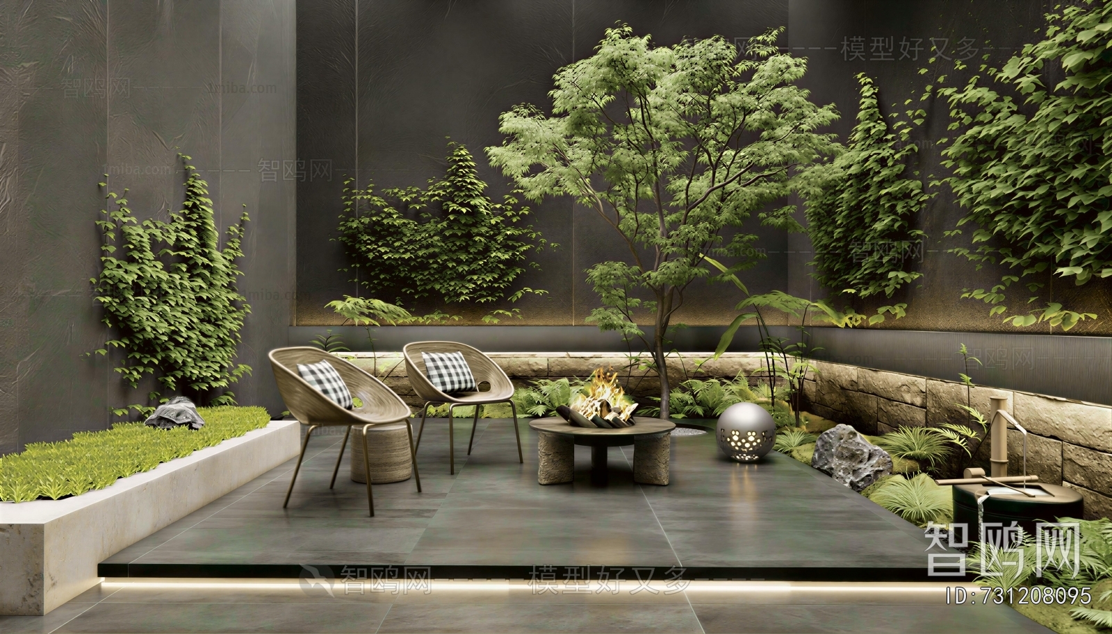New Chinese Style Courtyard/landscape