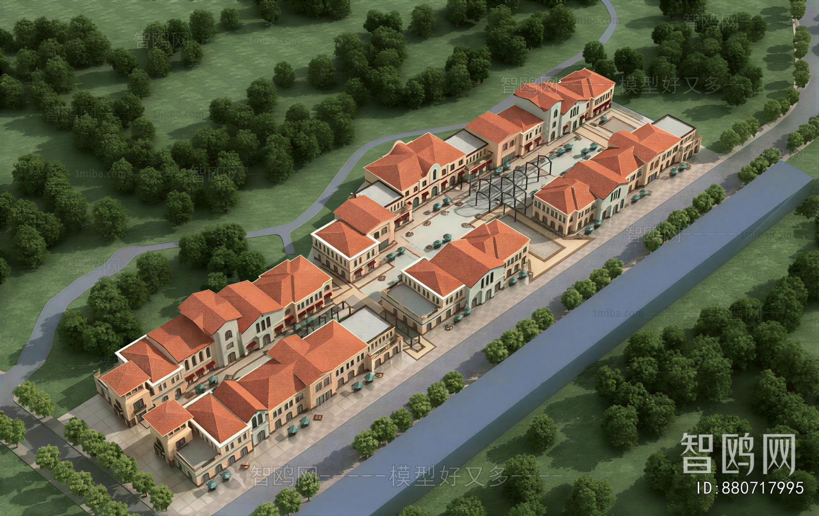 Modern Architectural Bird's-eye View Planning