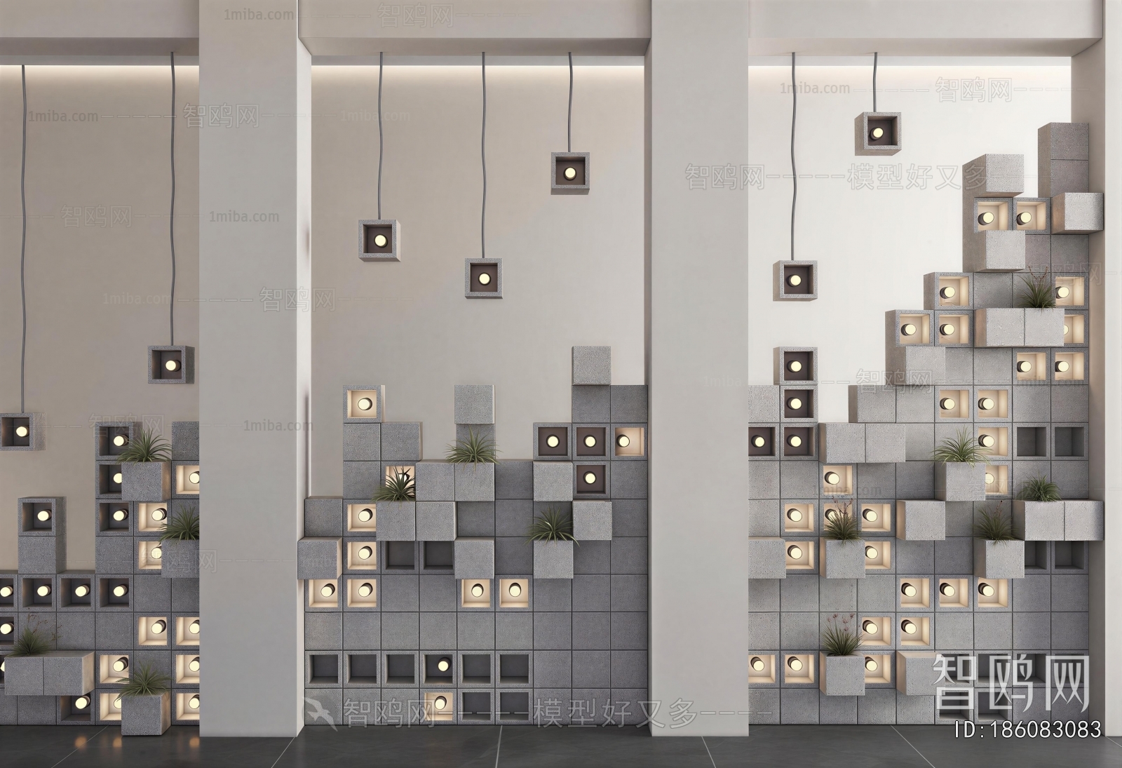 Modern Cement Brick Screen Partition