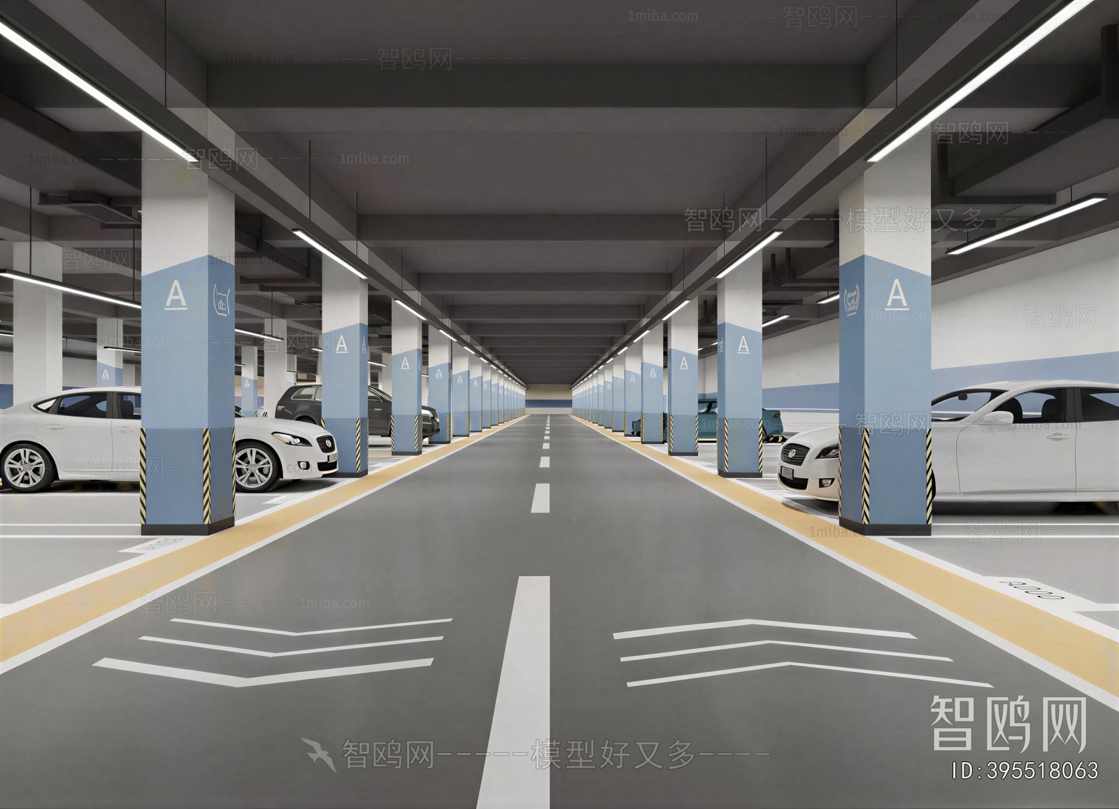 Modern Underground Parking Lot
