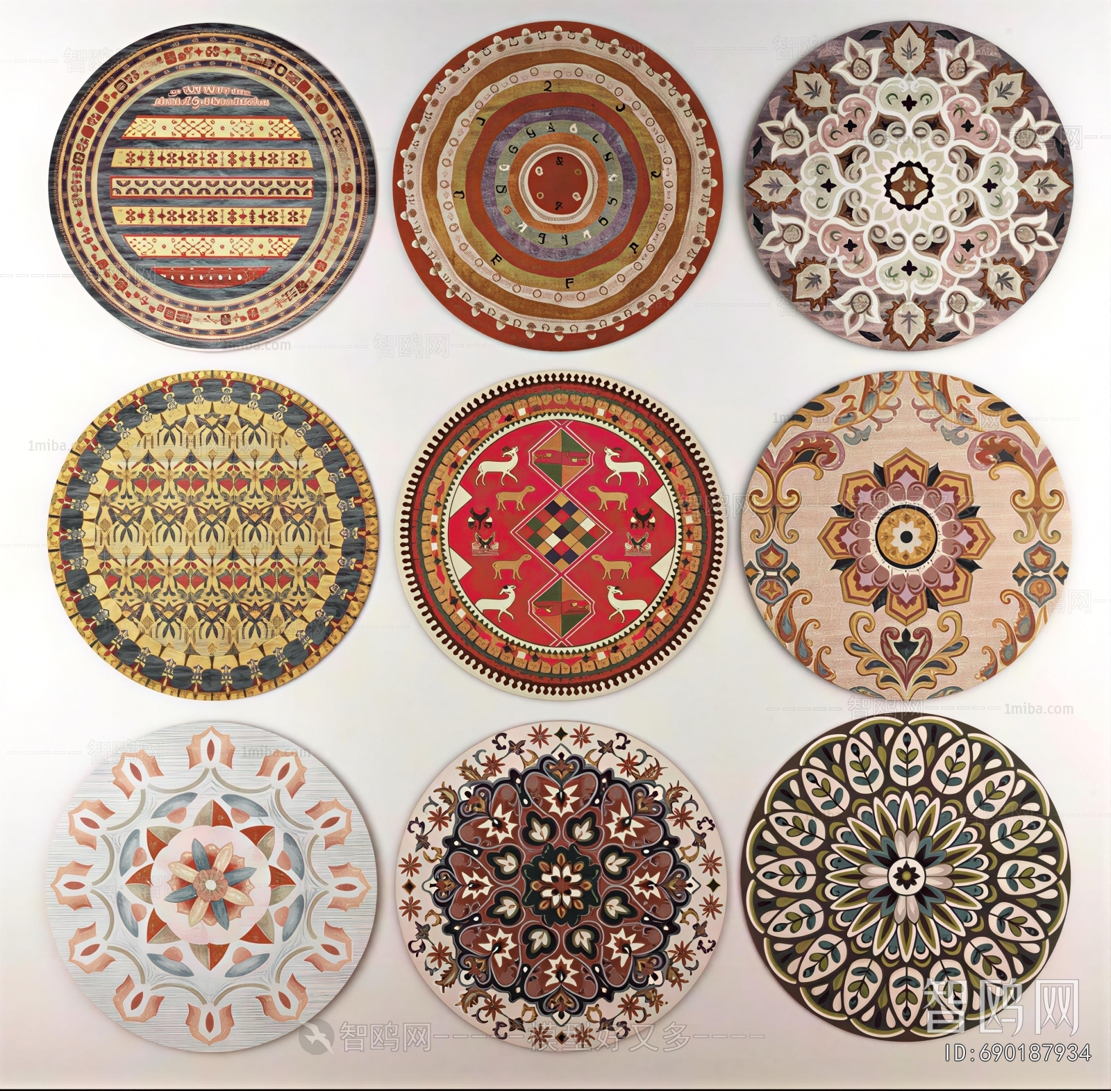 European Style Circular Carpet