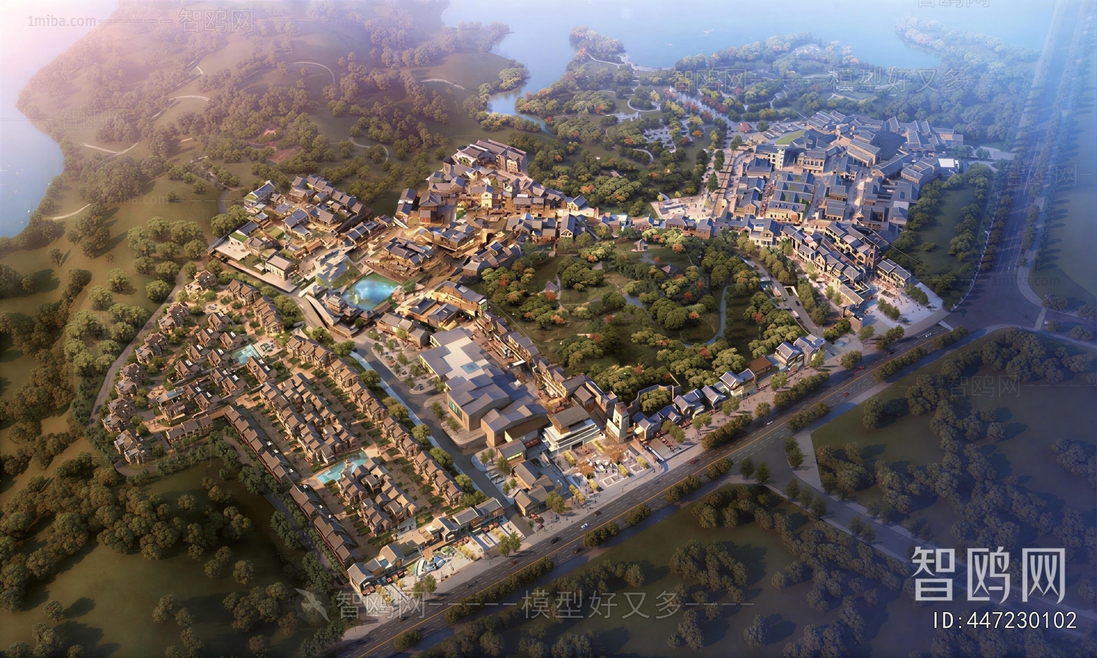 Modern Architectural Bird's-eye View Planning