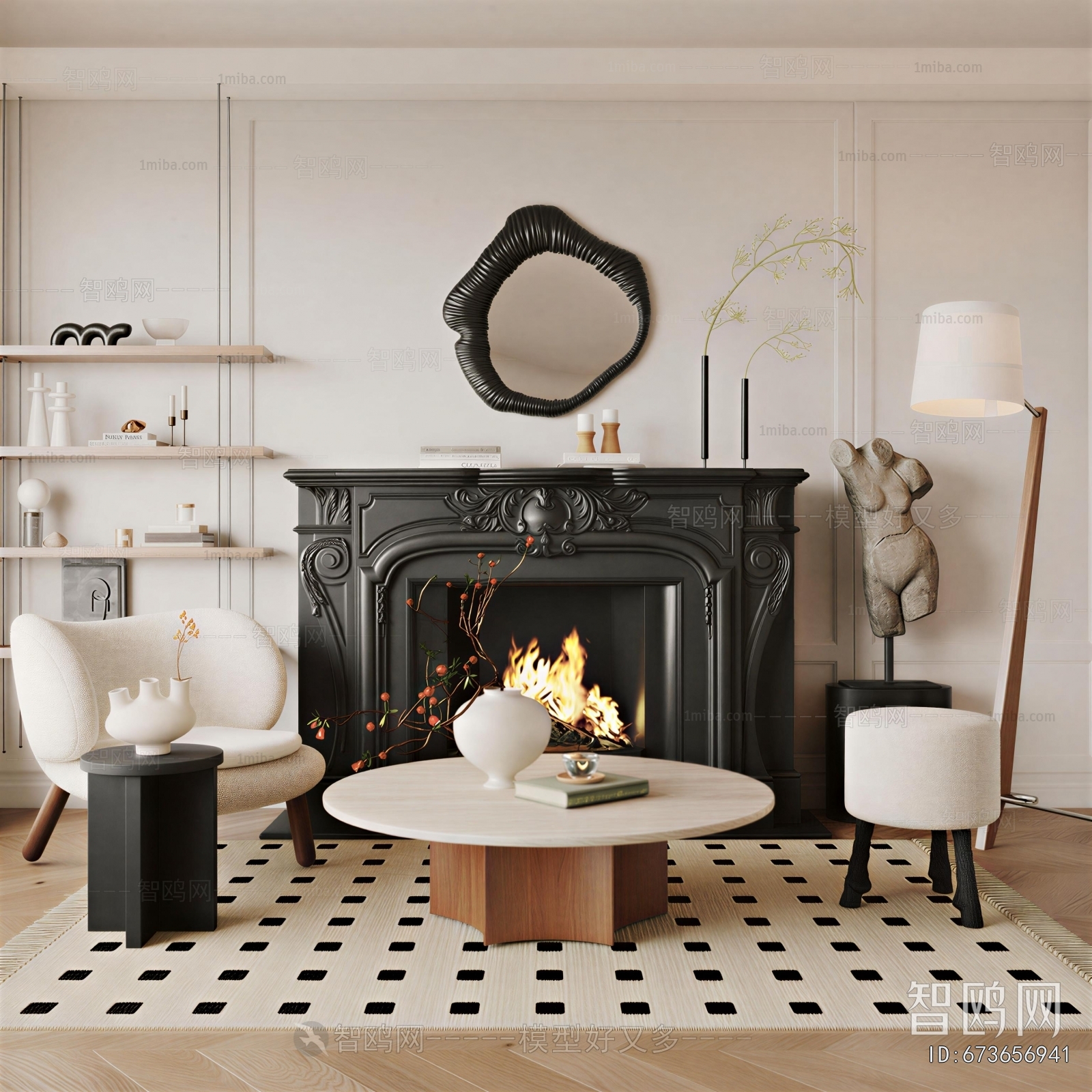 French Style Fireplace