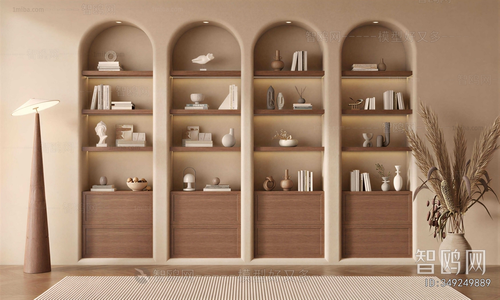 Wabi-sabi Style Bookcase