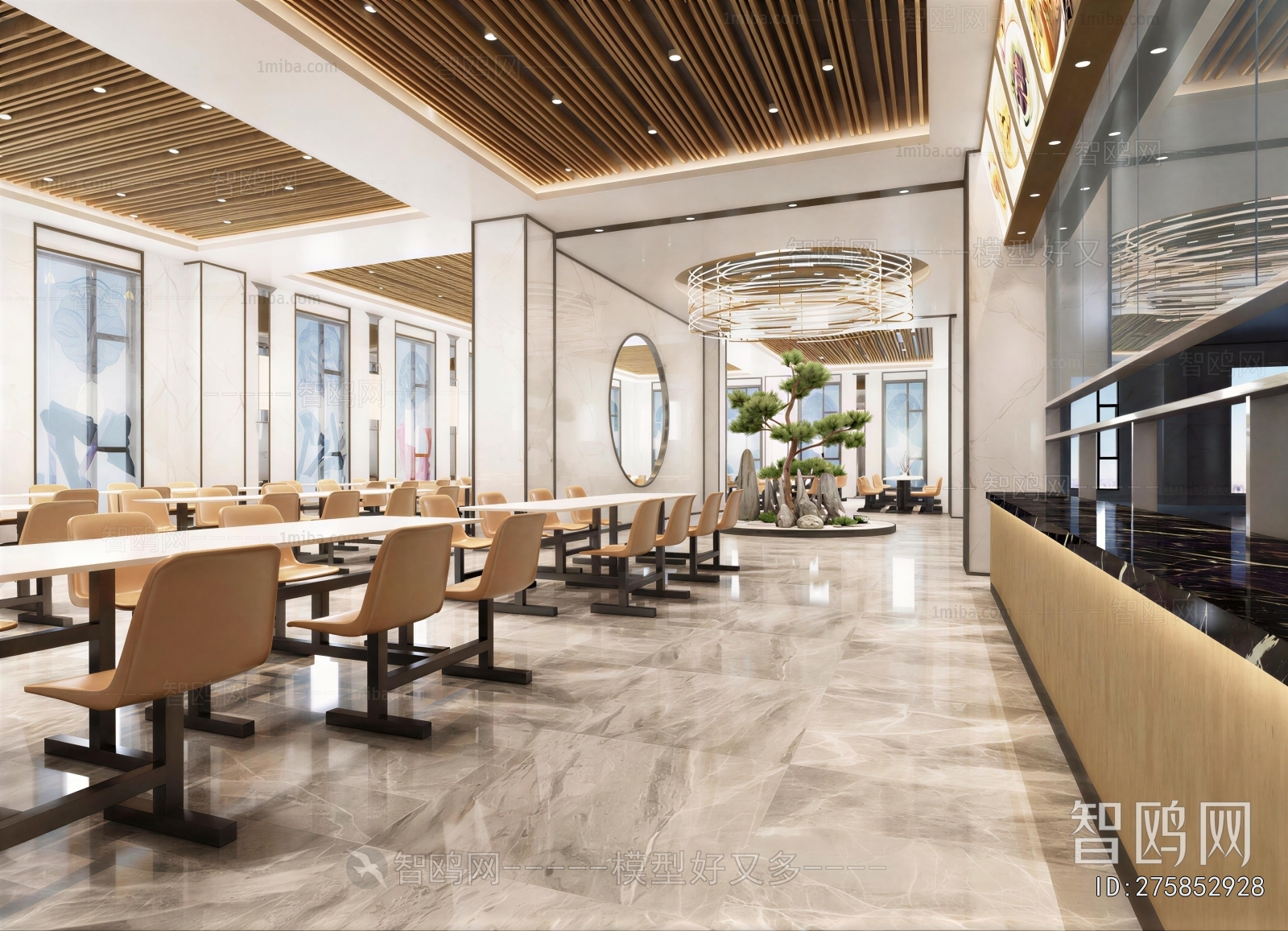 New Chinese Style Office Canteen