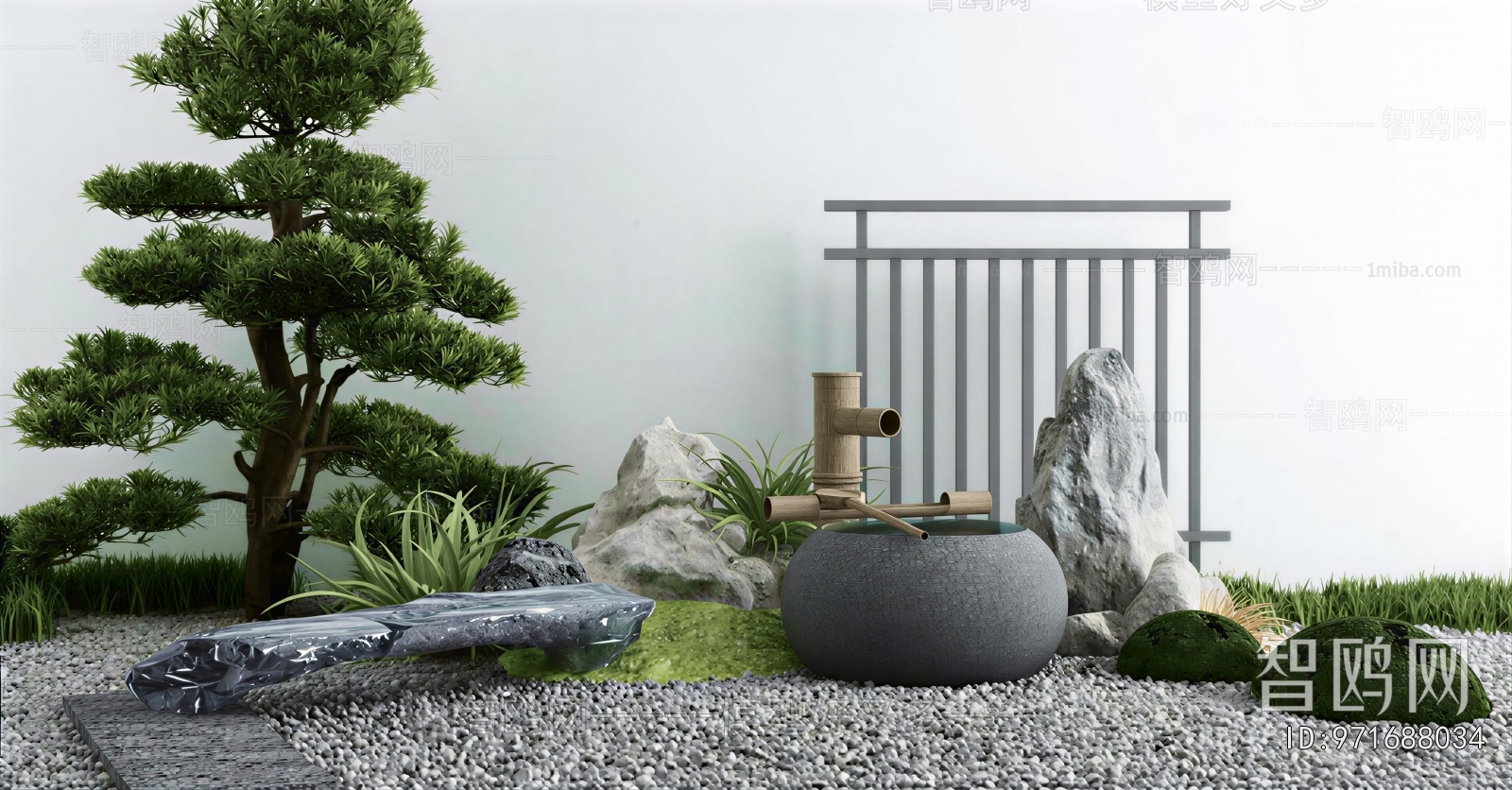 Japanese Style Rockery Waterscape