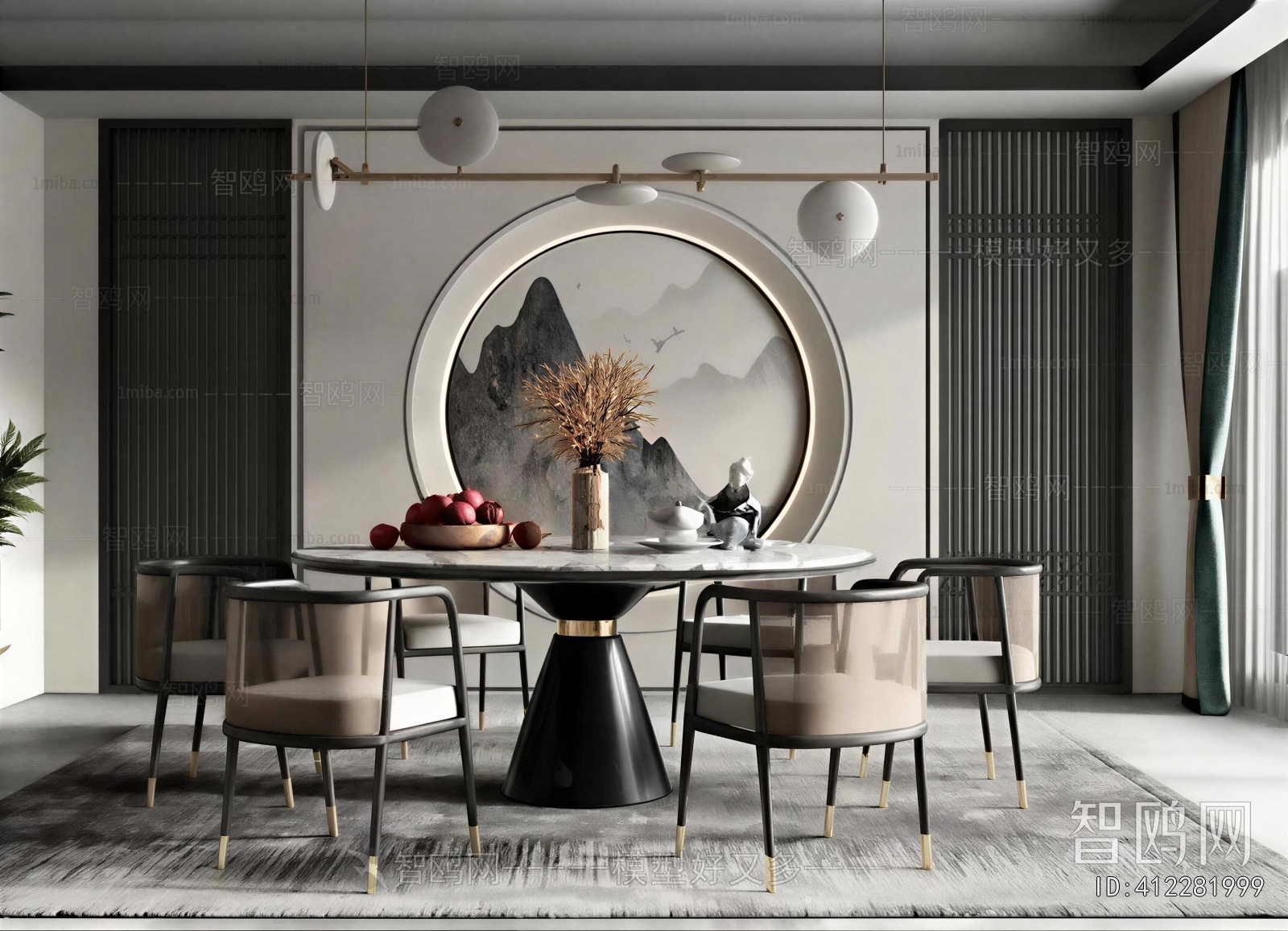 New Chinese Style Dining Room