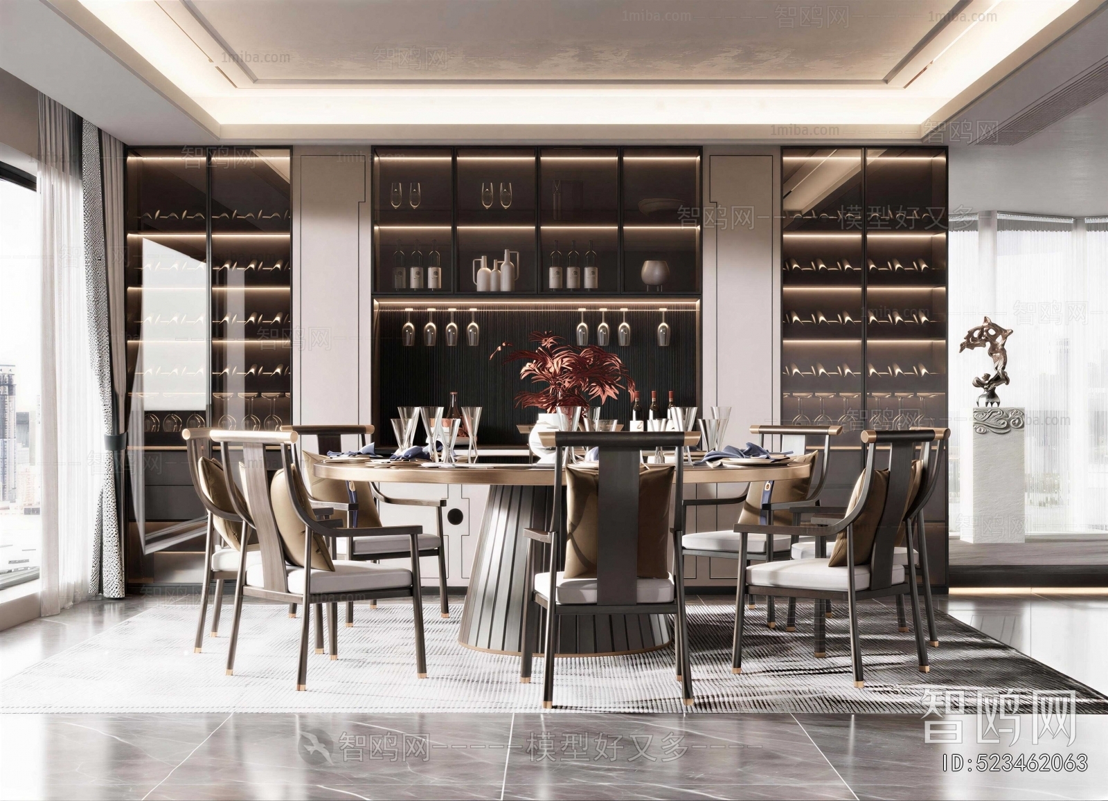 New Chinese Style Dining Room