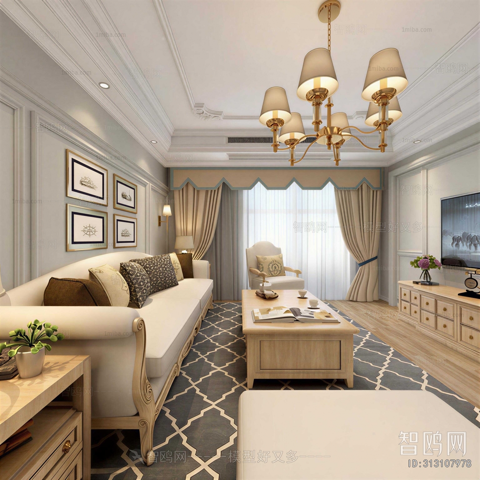 American Style A Living Room