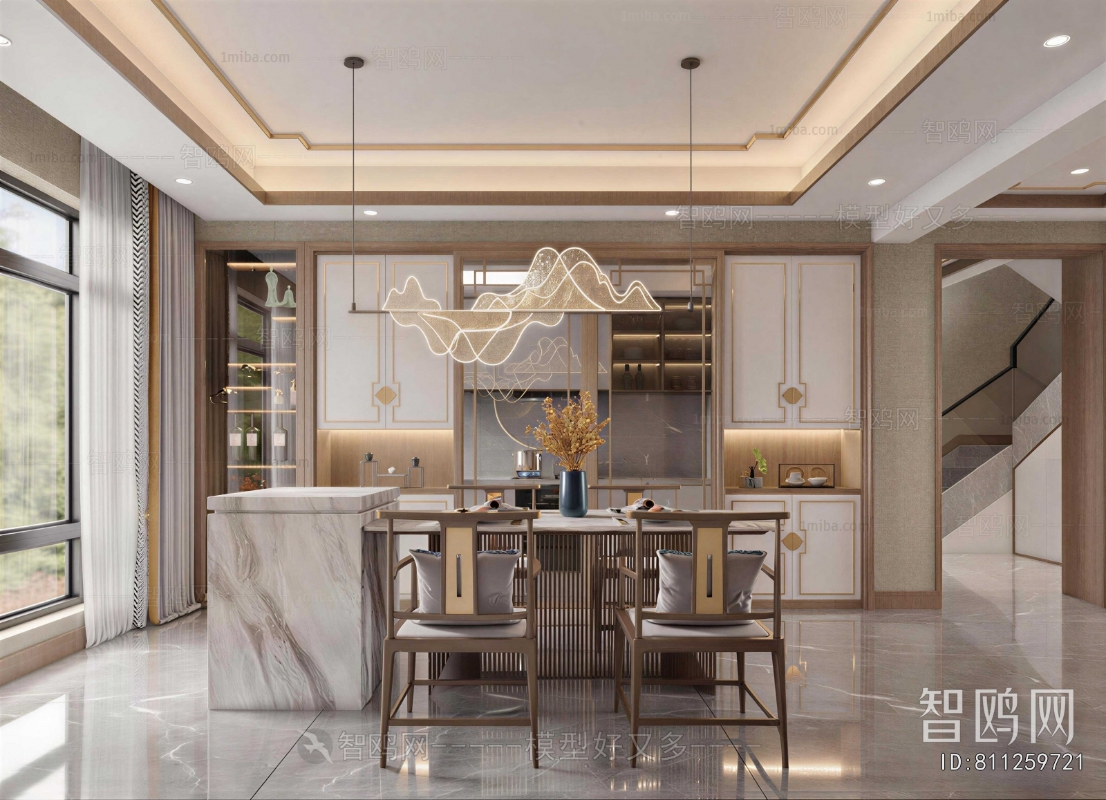 New Chinese Style Dining Room