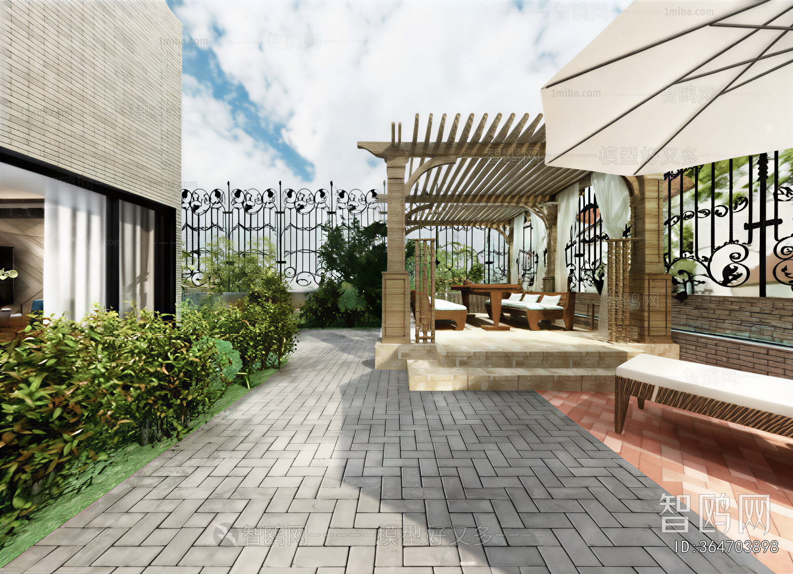 Modern Courtyard/landscape