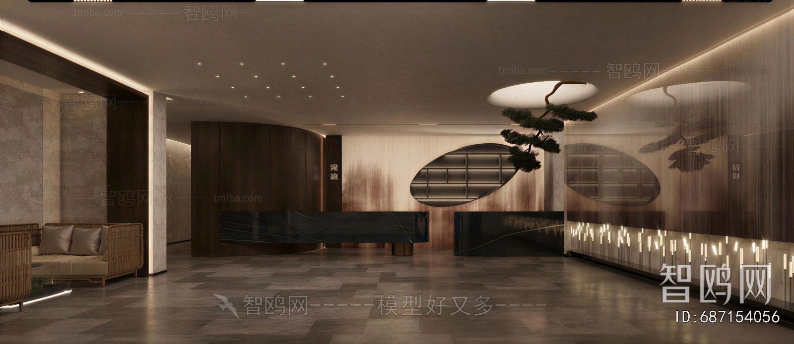 New Chinese Style Lobby Hall
