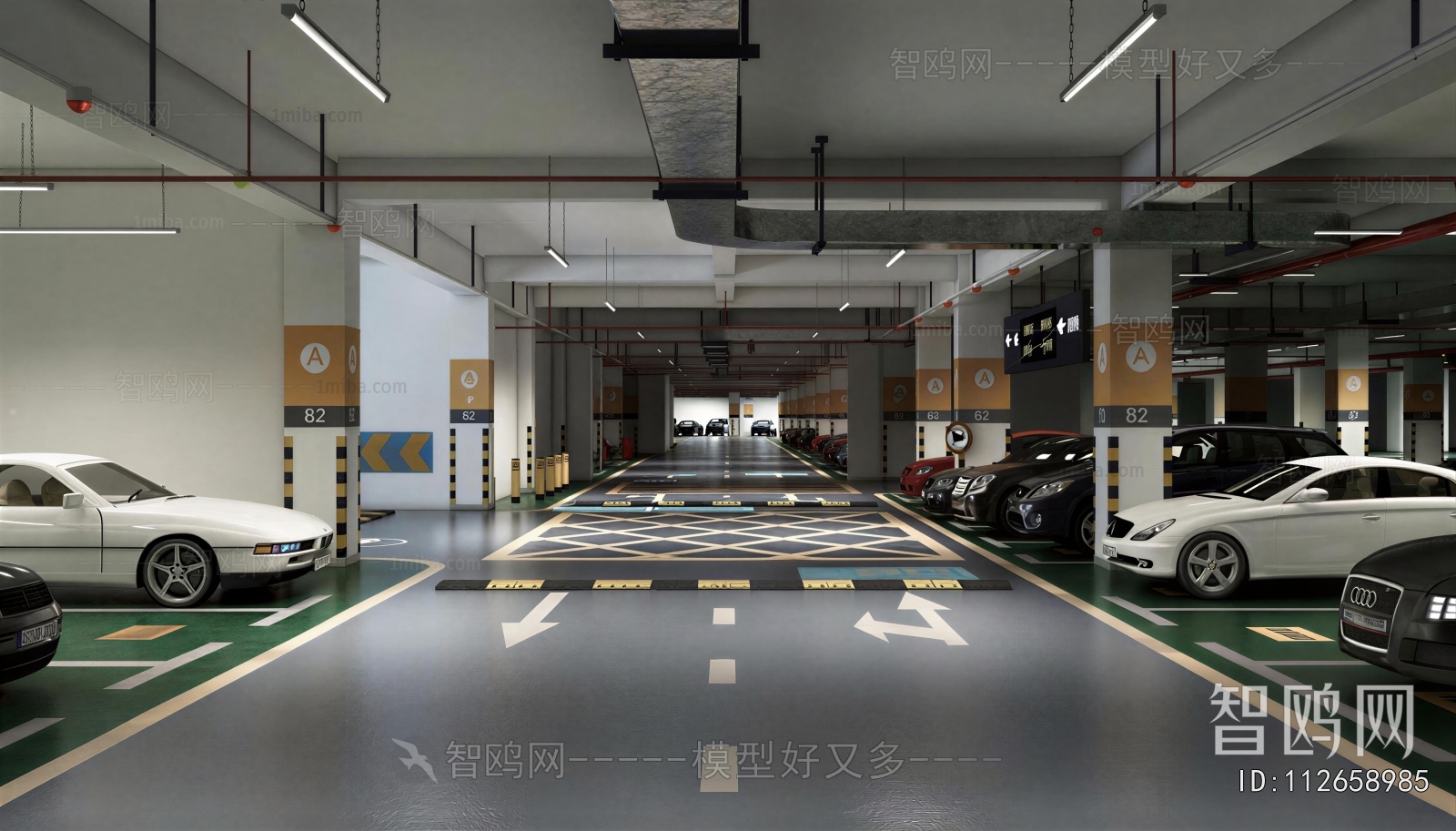 Industrial Style Underground Parking Lot