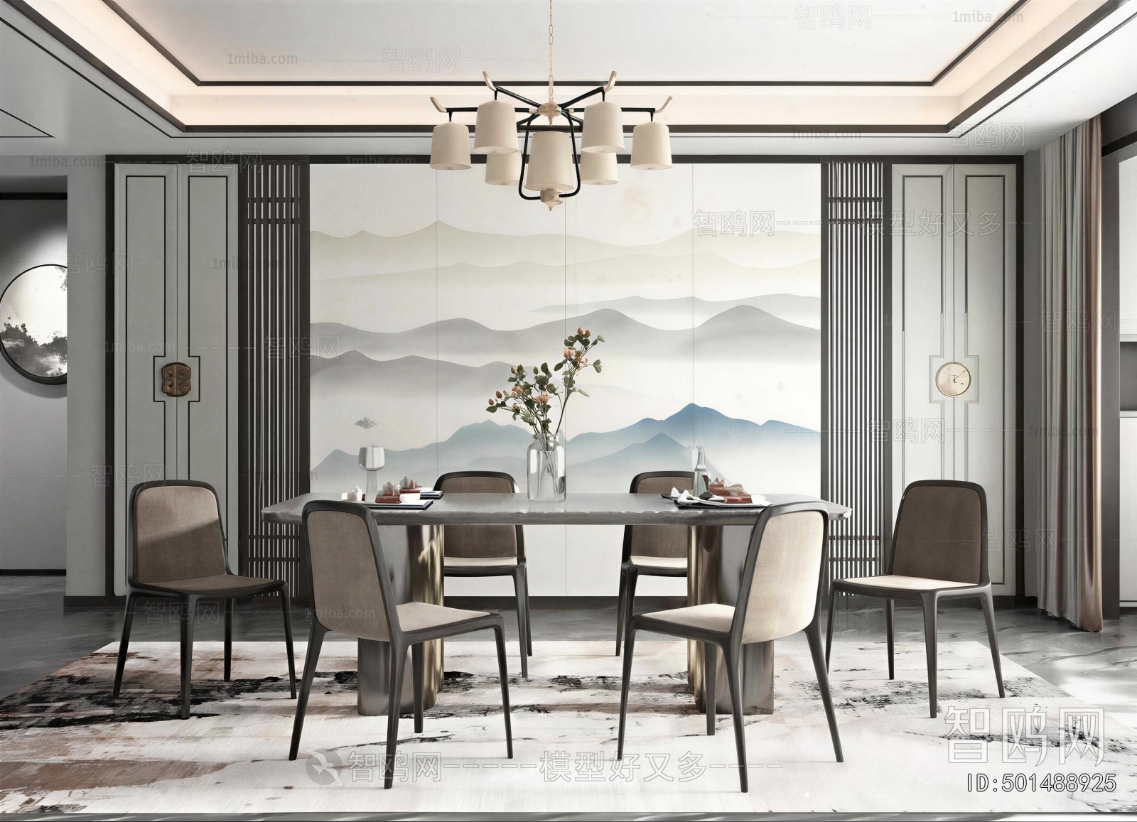 New Chinese Style Dining Room