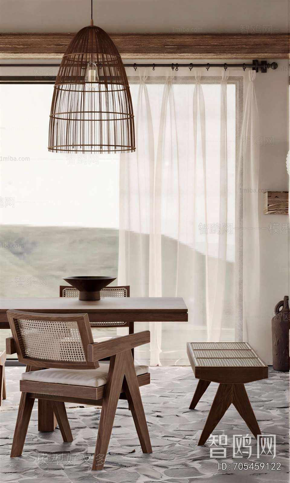 Wabi-sabi Style Dining Room