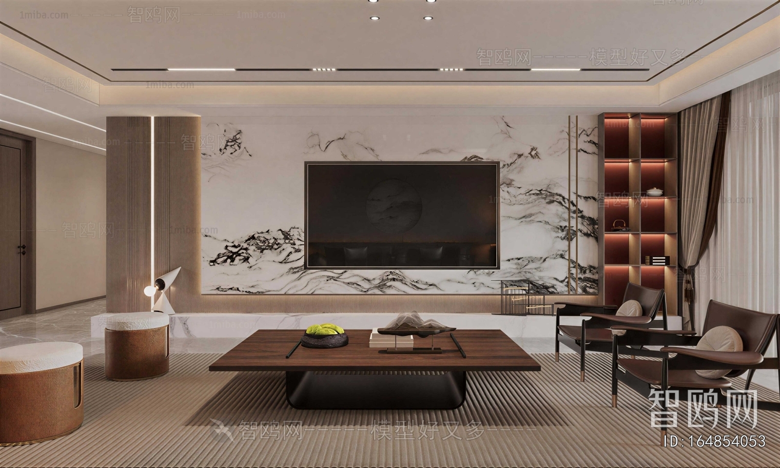 New Chinese Style A Living Room