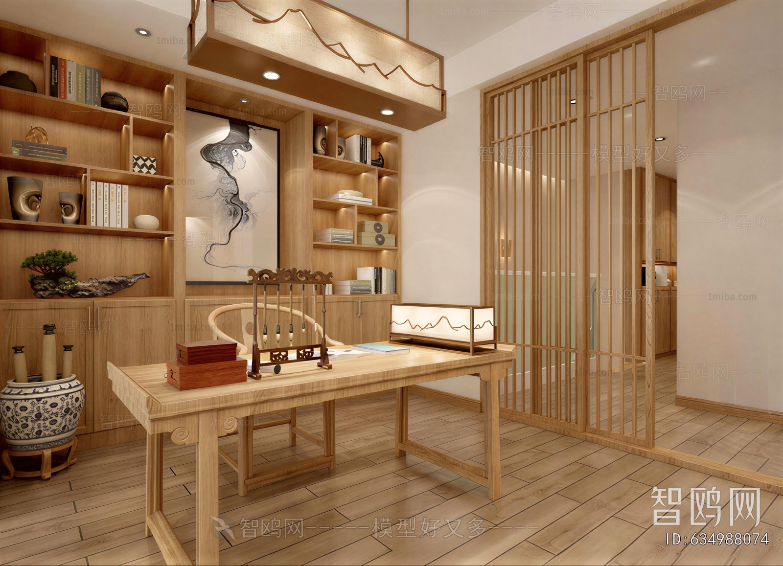 New Chinese Style Study Space