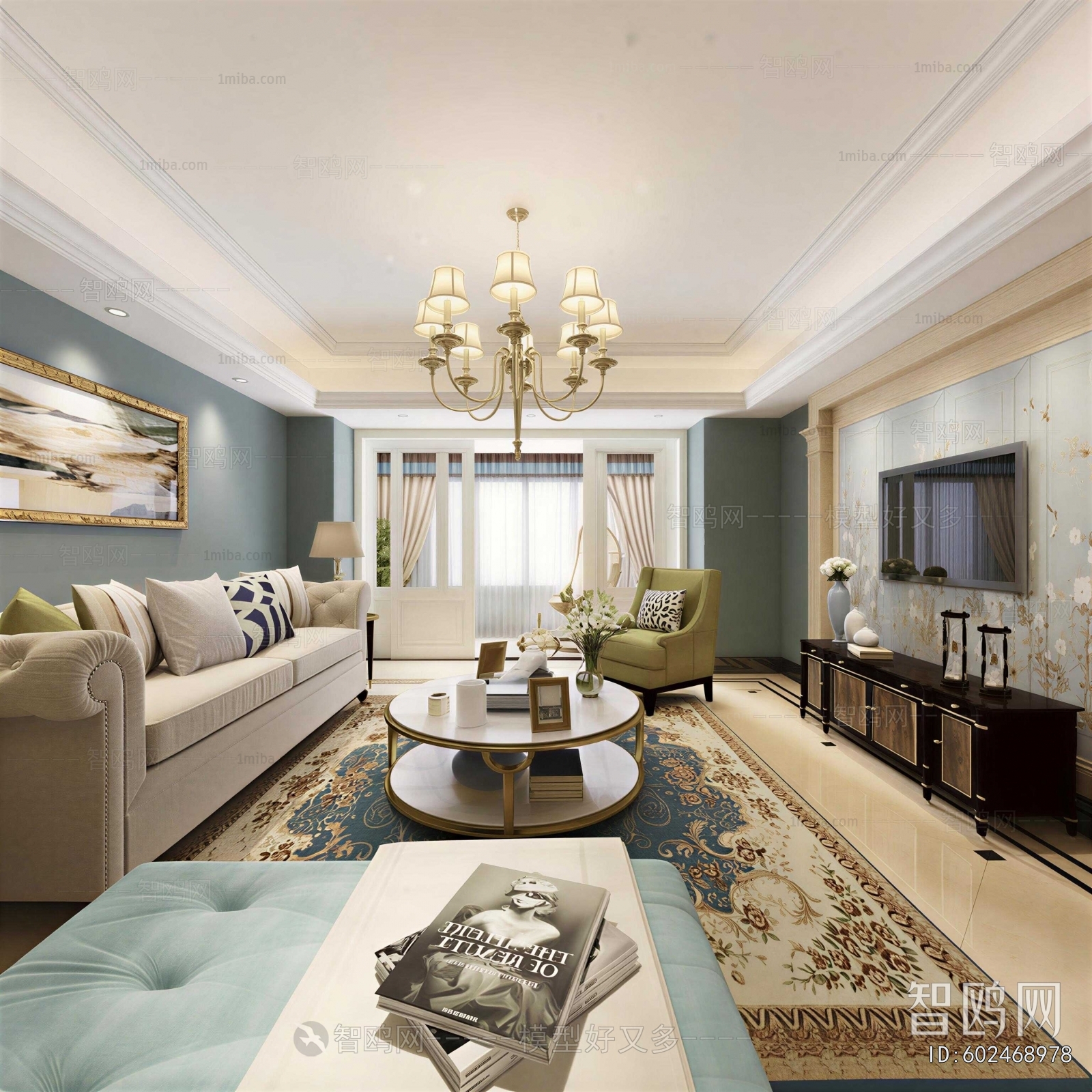 American Style A Living Room