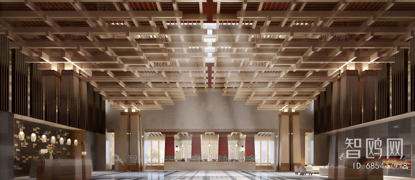 New Chinese Style Lobby Hall