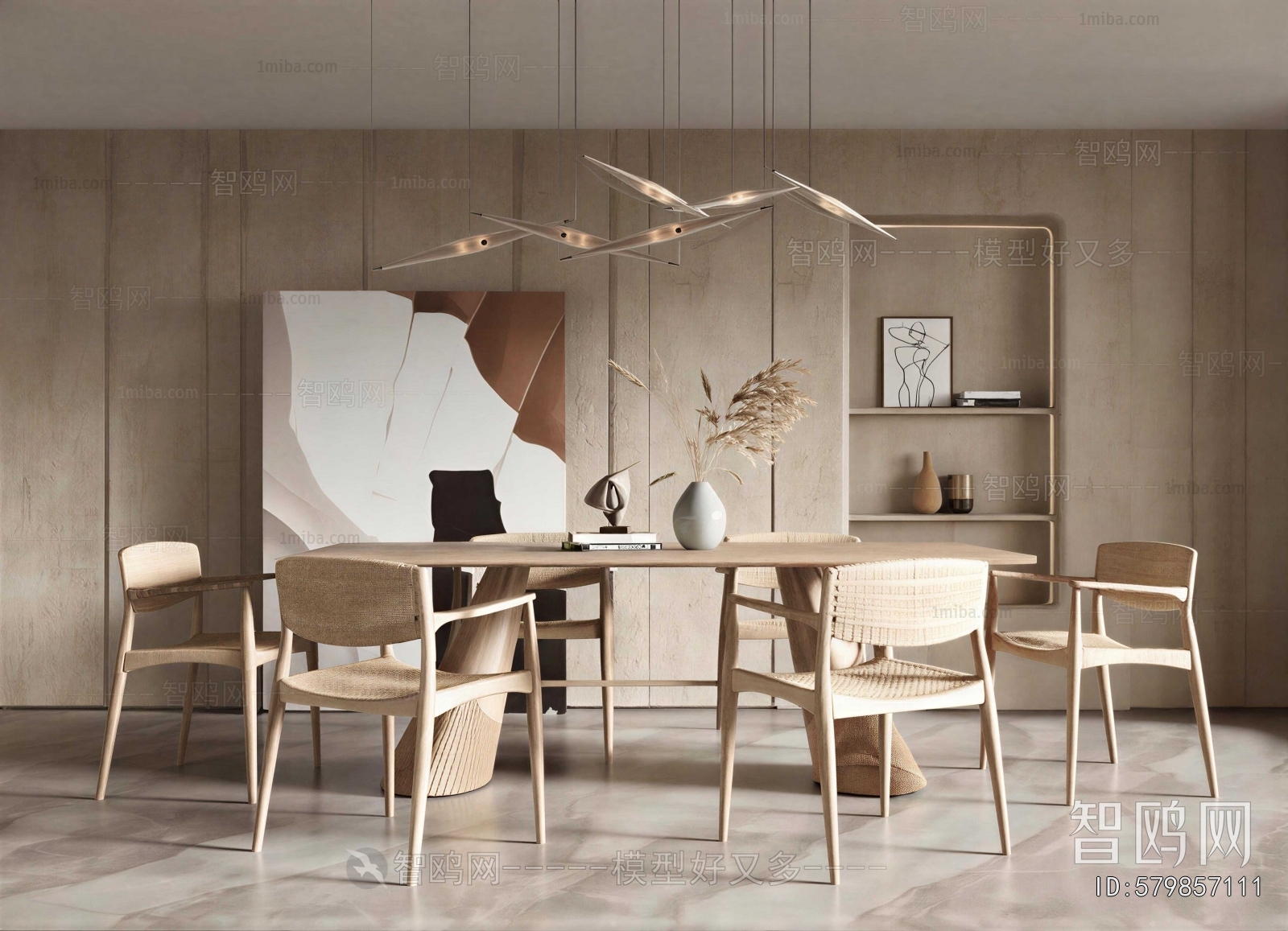 Wabi-sabi Style Dining Room