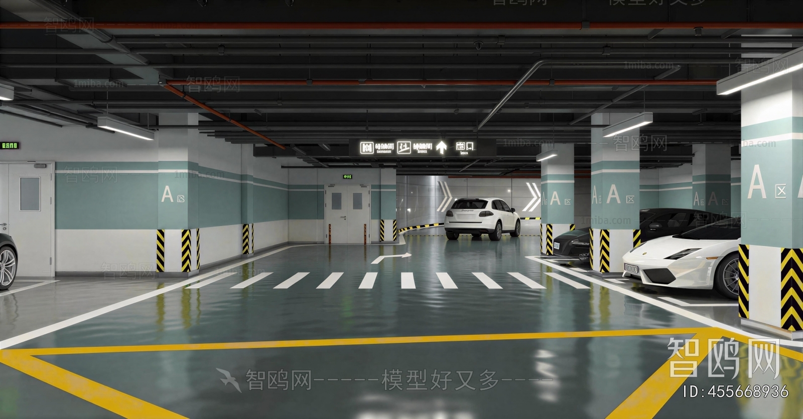 Modern Underground Parking Lot