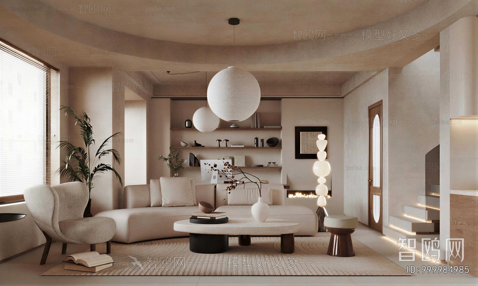 Wabi-sabi Style A Living Room