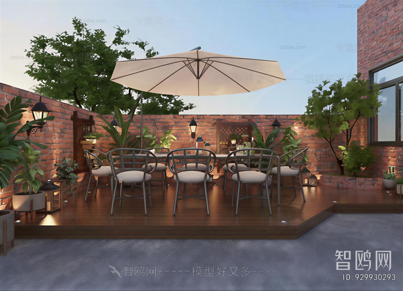 Modern Courtyard/landscape